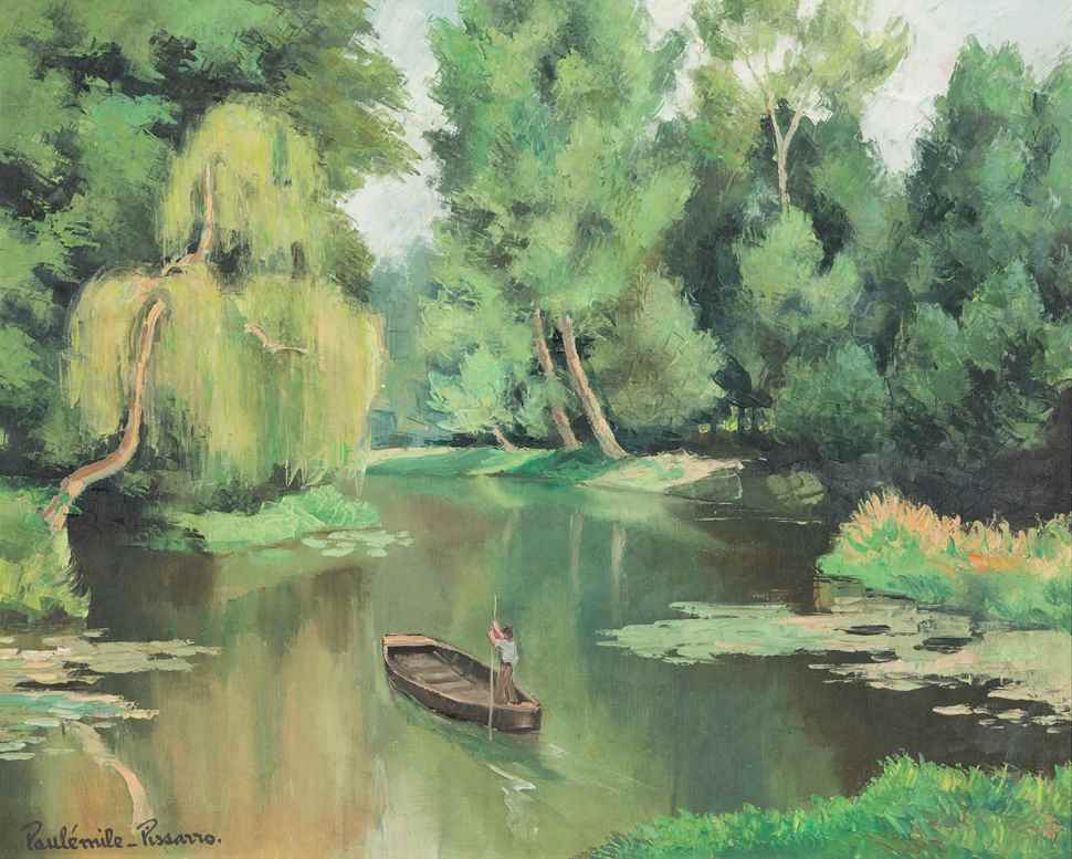 Homme en barque - Paulémile Pissarro (1884 - 1972)